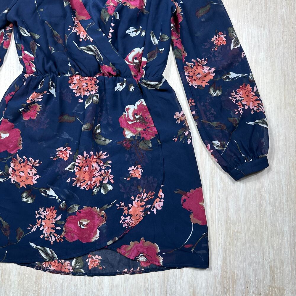 Lulu's Floral Pretty Pretender Romantic Ruffle Party Mini Cocktail Dress XS - Picture 2 of 12
